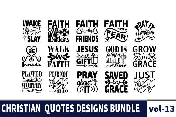 15 CHRISTIAN Designs Bundle for Crafts & Branding Graphics