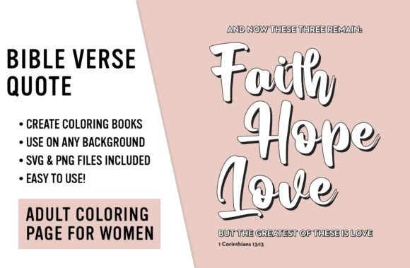 And Now These Three Remain Graphics & Coloring Pages