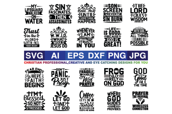 Christian Jesus Religious SVG Bundle for Editorial Design