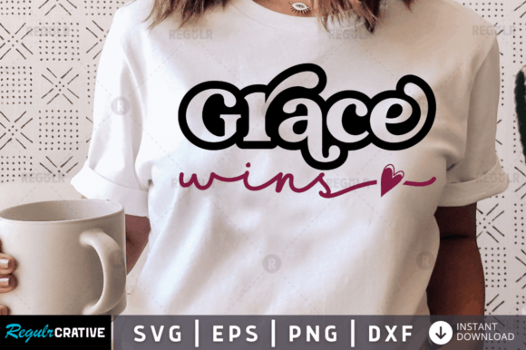 Grace Wins, Christian Svg Design