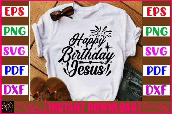 Happy Birthday Jesus Christmas PNG: Graphics & Crafts for Branding