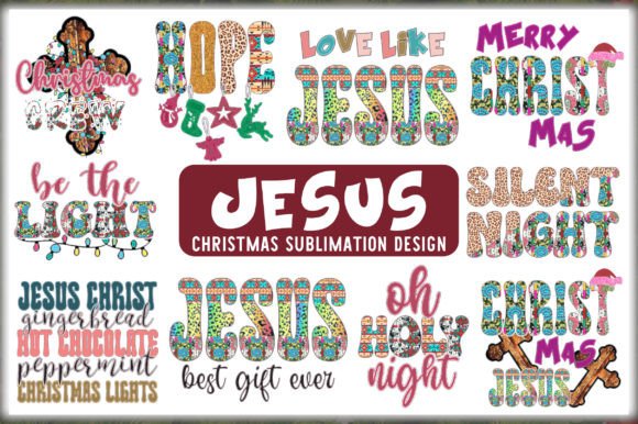 Jesus Christmas Sublimation Bundle for Graphics and Crafts