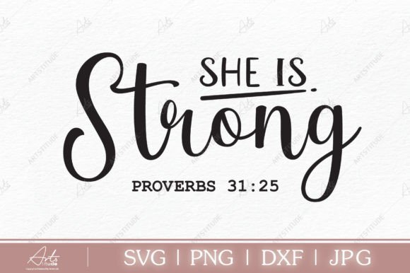 She is Strong, Christian Bible SVG Review for Crafts & Graphics
